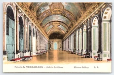 Vtg Postcard Palais Versailles Galerie des Glaces France Mirrors Gallery Palace
