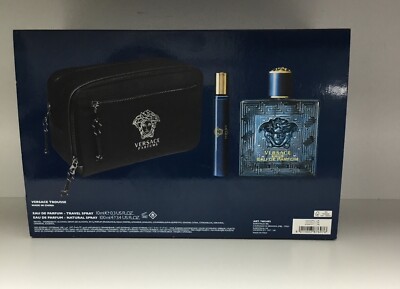 Versace Eros | Men's 3 Pc Gift Set | 3.4 Oz & 0.3 Oz Eau de Parfum