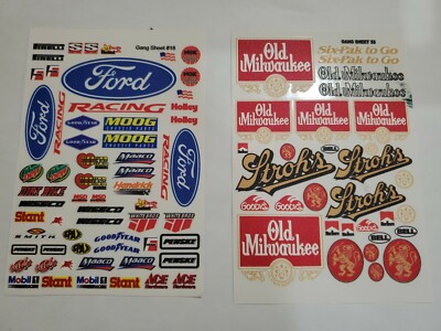 Defects Variety Sticker Sponsor Sheets. R/C MODEL Decal DIE CUT-1/24th & Up-BoxE