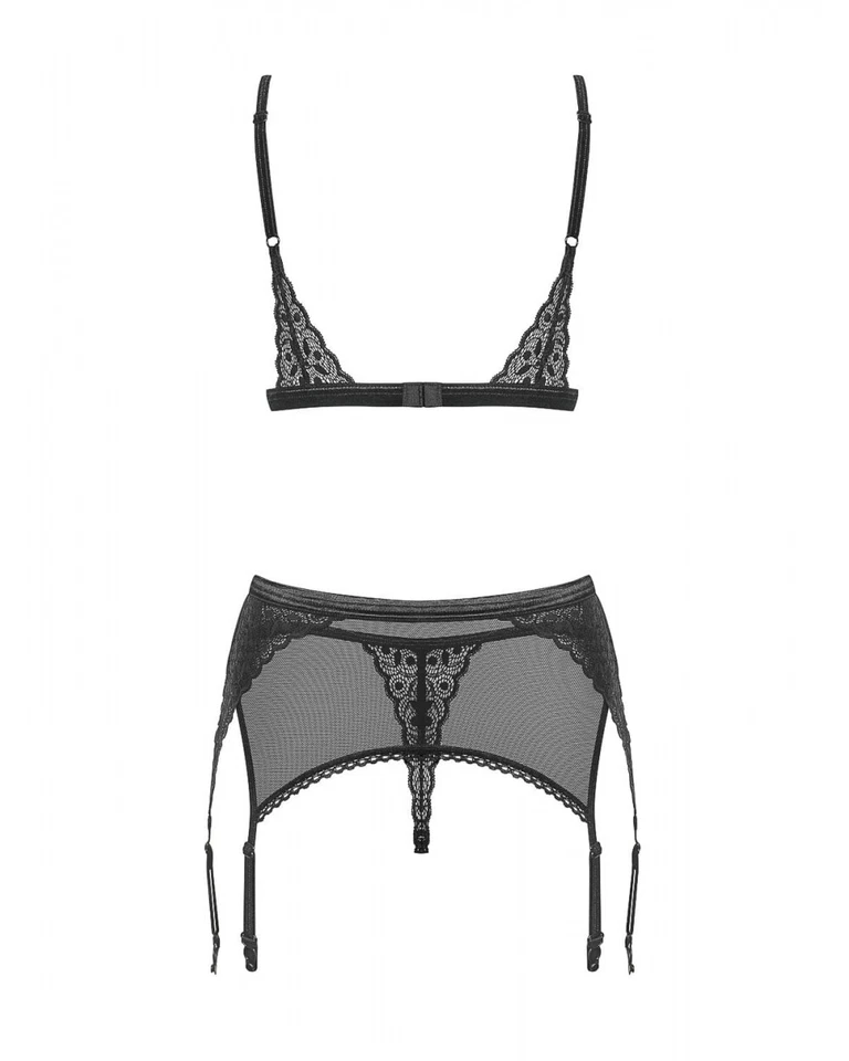 Straps-BH-Set schwarz S/M L/XL Obsessive Shibu BHStrapsgürtel String Spitze Mesh - Bild 4 von 4