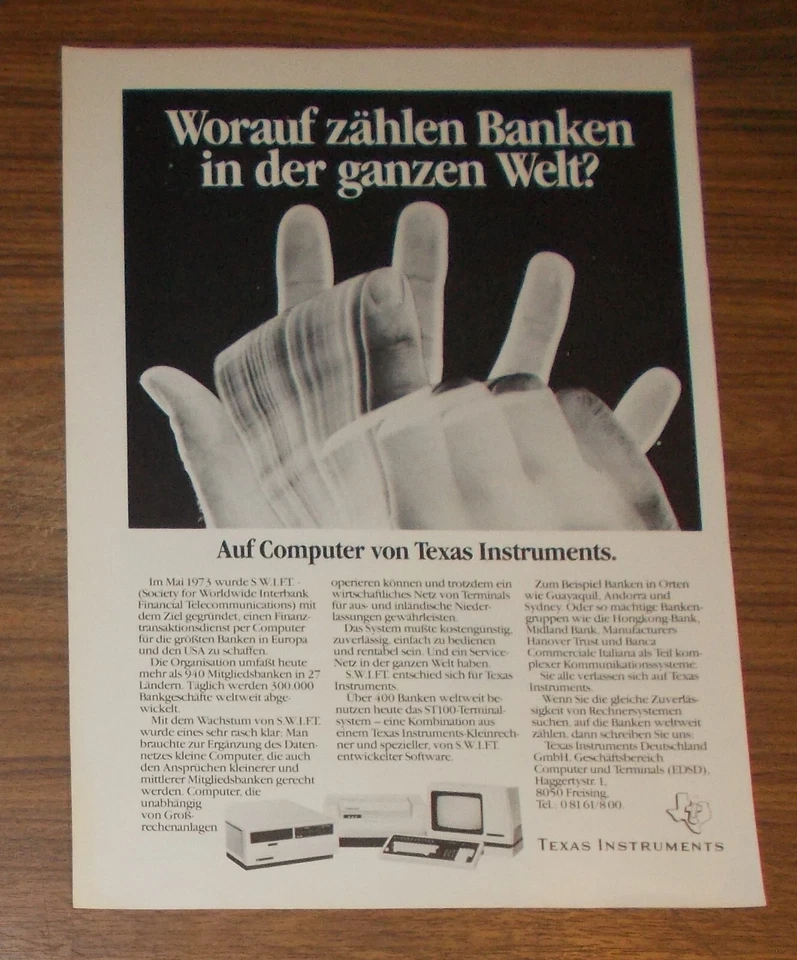 Seltene Werbung TEXAS INSTRUMENTS ST100 Terminalsystem Personal Computer 1982 - Bild 1 von 1