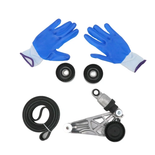 V-Ribbed Belt & Tensioner & Idler Pulley Kit for 2012-2018 JEEP Wrangler JK 3.6L - Picture 10 of 22