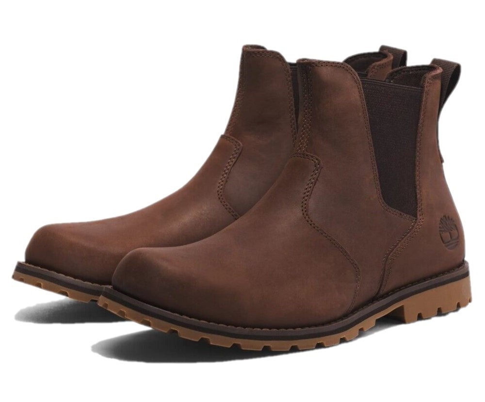 Мужские кожаные ботильоны Timberland Attleboro Chelsea темно-коричневого цвета, размер 13