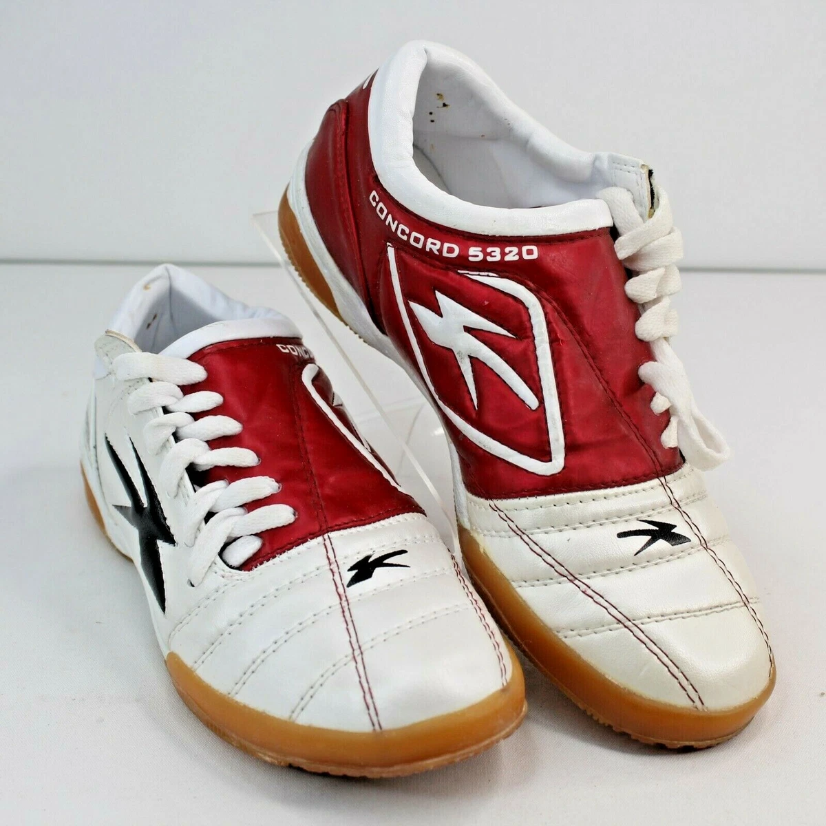 Concord Mens 4.5M Indoor Soccer Shoes Style 5320 Red White Sneakers Lace Up  | eBay