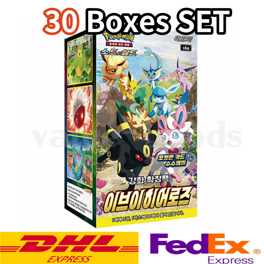 30 BOXES 1CT] Pokemon Card Game Eevee Heroes Booster Box 1 case