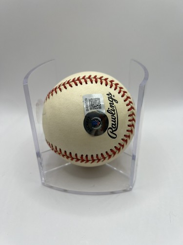 Warren Spahn Signed Official National League Rawlings Baseball W/ Cube Beckett - Picture 2 of 7