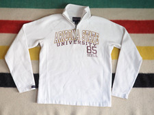 VTG Y2k Jansport Arizona State Sun Devils White 1/4 Zip Sweatshirt Womens M