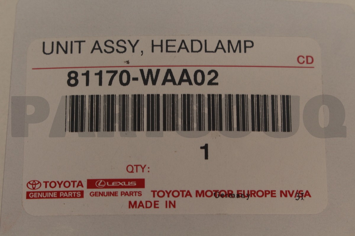 ゆー 81170WAA02 Genuine Toyota UNIT ASSY, HEADLAMP 81170-WAA02 | eBay