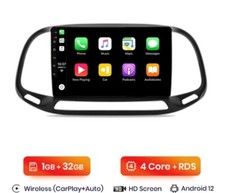 RADIO 2 DIN 9" PER FIAT DOBLO ANDROID GPS BLUETOOTH USB NAVIGATORE CARPLAY 