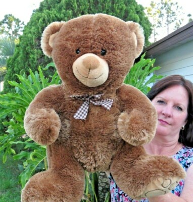 LARGE Best Made Toys International Teddy Bear w/Bow Plush