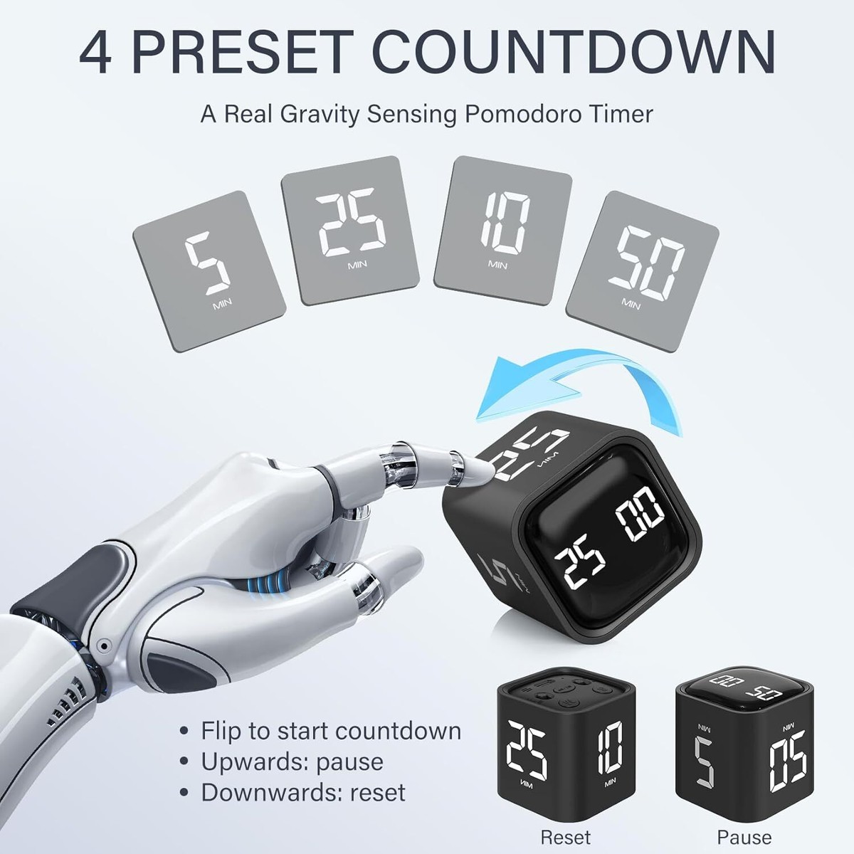 Coel Timer Kitchen Timer Cool Cube Timers - Flip & Set Time Management Gadgets For ...