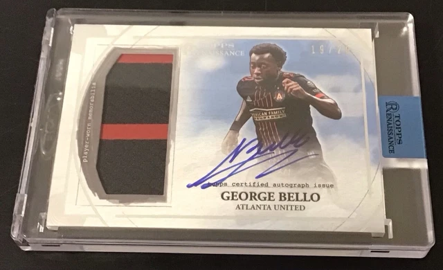 2022 Renaissance George Bello Encased Autograph 2 CLR Patch 19/20 Atlanta United