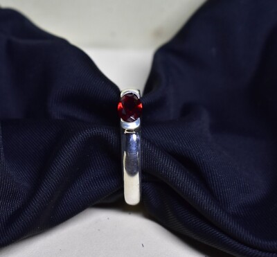 Synthetic Ruby ring | Ring for women | Minimalist ring | Sterling silver C6814