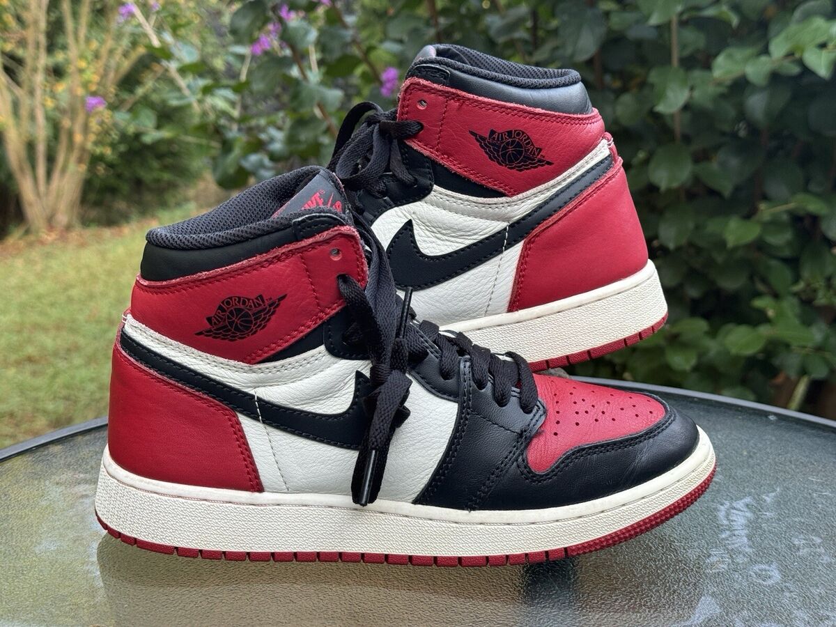 Nike Air Jordan 1 Retro High OG BG Bred Toe YOUTH Sz 6Y Nike Air Jordan 1 Retro High OG BG Bred Toe YOUTH Sz 6Y