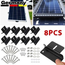 8 Aluminium Z-winkel Befestigunswinkel PV Solarmodule Wand Dachmontage Halterung