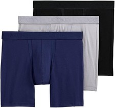 Jockey Men's Chafe Proof Pouch Cotton Stretch 6" Boxer Brief - 3 Pack 2XL