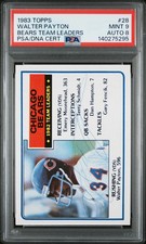 1983 Topps Bears Team Leaders #28 Bears Team Leaders PSA 9 Auto 8
