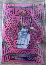 2024-25 Obsidian -  Tre Mann #139 Electric Etch Pink Flood /49