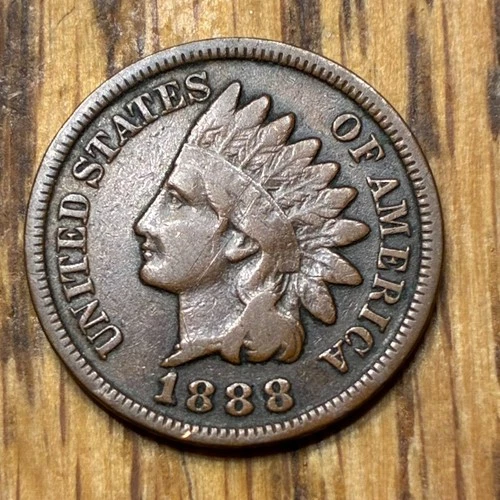 1888 INDIAN HEAD CENT - Partial LIBERTY .  Fine