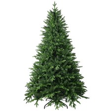 6FT Artificial Christmas Tree with 1413 PE PVC Mixed Branch Tips, Unlit Hinge...