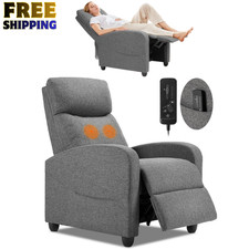 Massage Recliner Chair for Adults, Adjustable Home Theater Seating with Lumbar S