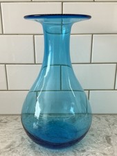 Turquoise 10 Hand blown Vase