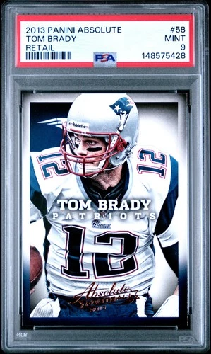 2013 PANINI ABSOLUTE RETAIL #58 TOM BRADY PSA 9