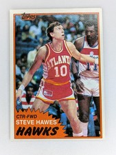 1981-82 Topps #E82 Steve Hawes Atlanta Hawks Card