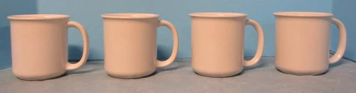 Crown Corning Japan Prego White Coffee Cups Mugs Set of 4