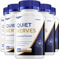 (5 Pack) Quiet Nerves for Men Capsules–QuietNerve Advanced Formula Natural Blend