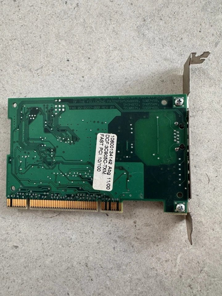 Scheda Di Rete 3COM 3C905C-TX-M ETHERLINK 10/100MBPS RJ45 PCI - Immagine 2 di 4