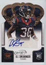 2013 Crown Royale Retail Bronze Die-Cut Signatures 2/25 DJ Swearinger Auto 0c3