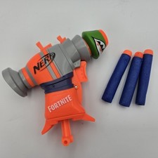 NERF Fortnite Rocket Launcher Micro Pistol Toy Blaster with 3 Darts Novelty