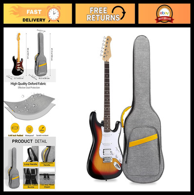 Electric Guitar Gig Bag 38-41 Inch, Waterproof Case with Thick Padding & Straps
