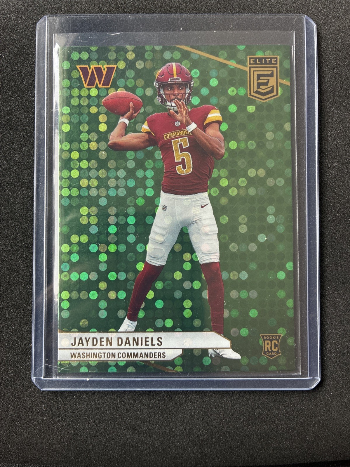 2024 Donruss Elite Jayden Daniels RC Green Disco Commanders Rookie