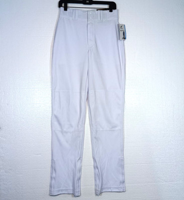 CHAMPRO Baseball Pants Mens Small White Triple Crown 2.0 Open Bottom Loose Fit