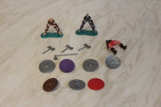 Vintage Timpo Viking Spares. Shields/Weapons/Legs.