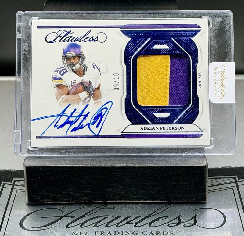 2023 Flawless Adrian Peterson💎Sapphire Distinguished Patch Auto,SSP/10,NUKE💣🔥