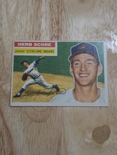 1956 Topps Baseball HERB SCORE #140 Rookie RC Cleveland Indians Card. rookie card picture