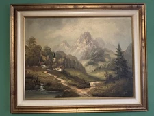 Heinrich Hiller Painting (landscape) Vintage HILLER