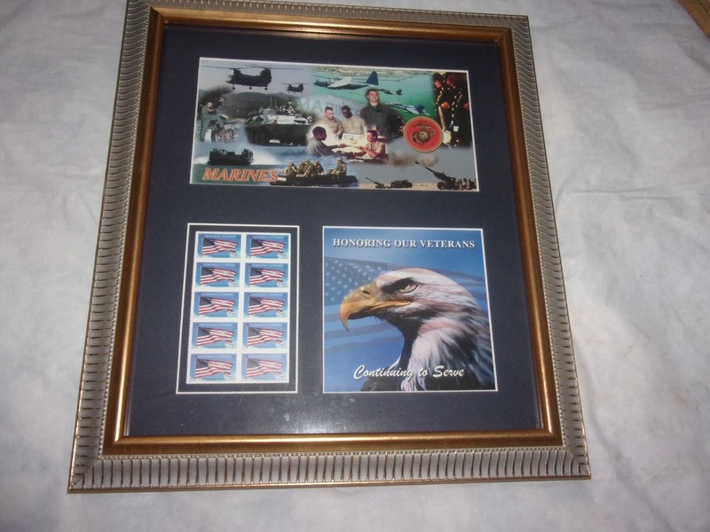 HONORING OUR VETERANS MARINES ITEM #98330318 MADE IN USA FOR THE USPS - FRAMED