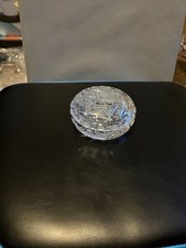 vintage cut glass lidded pot, often used for dressing table trinkets