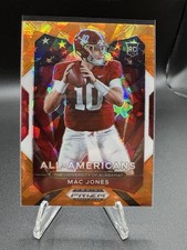 2021 Prizm Draft Picks All-American Mac Jones RC #183 Orange Ice Prizm Patriots