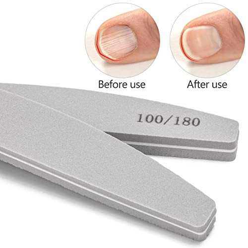 20 Pack Nail Buffers 100/180 Grit Washable Double Sided Nail Block File for - Picture 5 of 6