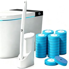 Disposable Toilet Brush and Holder Set with 32 Refills Deep Cleaning Hands ...