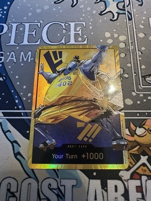 One Piece x Lakers - Jinbe- Custom Gold Don Card English Textured With Foiling