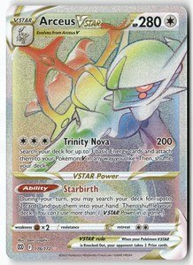 arceus pokemon card vmax price  Vstar 184/172  Brilliant Stars  Secret Rare  Gold Holo cementing its place as a must Pokmon card Arceus Vstar Trinity