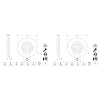 2X Bosch Bremsscheiben Ø321Mm Vorne Passend FüR Opel Insignia | 0 986 479 F03