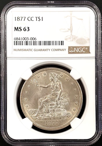 1877 CC Trade Dollar certified MS 63 by NGC!