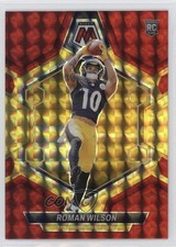 2024 Mosaic Rookies Choice Fusion Red & Yellow Prizm 61/80 Roman Wilson 14md